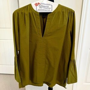 Ann Taylor Factory Olive Green Blouse